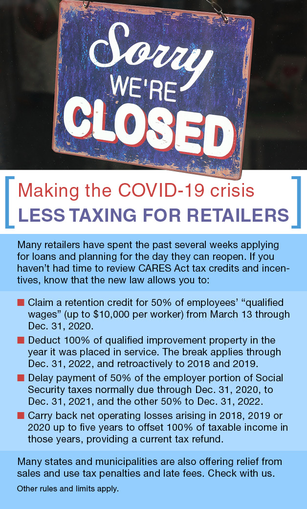 Making the COVID-19 crisis less taxing for retailers