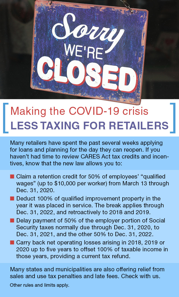 Making the COVID-19 crisis less taxing for retailers