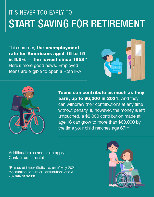It's never too early to start saving for retirement
